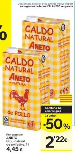 Caprabo Aneto - brou natural de pollostre oferta