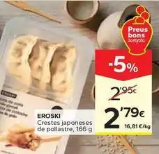 Caprabo Eroski - crestes japoneses de pollastre oferta