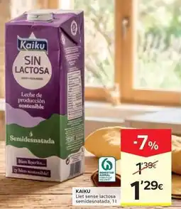 Caprabo Kaiku - llet sense lactosa semidesnatada oferta