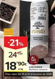 Caprabo Can duran - botifarra catalana oferta