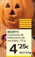Caprabo Musfi's - carbassa de halloween de xocolata oferta
