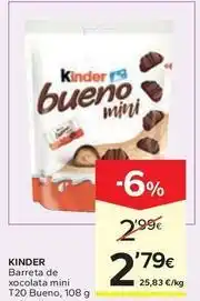 Kinder - bueno barreta de xocolata mini