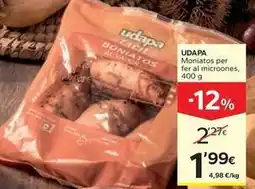 Caprabo Udapa - moniatos per fer al microones oferta