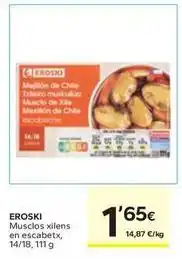 Caprabo Eroski - musclos xilens en escabetx oferta