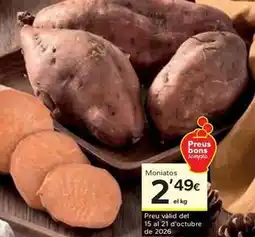 Caprabo Moniatos oferta