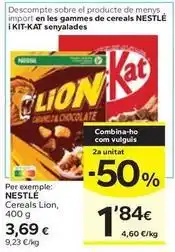 Caprabo Nestlé - lion cereals oferta