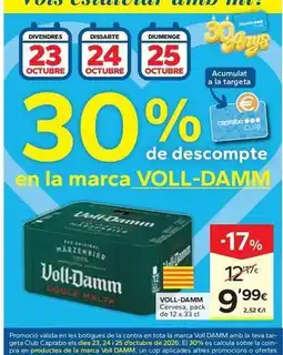 Caprabo Voll-damm - cerveza oferta