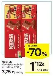 Caprabo Nestlé - extrafino xocolata amb llet oferta