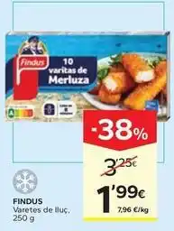 Caprabo Findus - varetes de lluç oferta