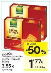 Caprabo Gullón - galetes daurades creme tropical oferta