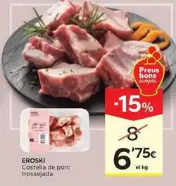 Caprabo Eroski - costella de porc trossejada oferta