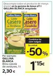 Caprabo Gallina blanca - brou casola de verdures oferta