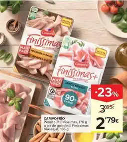 Caprabo Campofrío - finíssimas pernil cuit o pit de gall dindi oferta