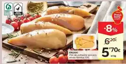 Caprabo Eroski - pits de pollastre sencers, envàs familiar oferta