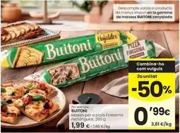 Caprabo Buitoni - massa per pizza finissima rectangular oferta