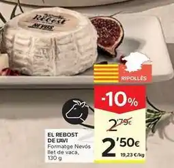 Caprabo Rebost - formatge nevos llet de vaca oferta