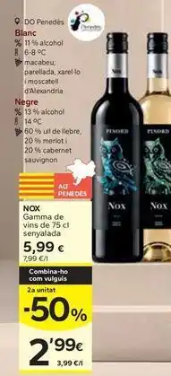 Caprabo Pinord - gamma de vins oferta