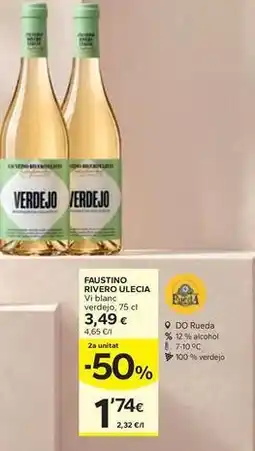 Caprabo Faustino rivero - vino blanco verdejo oferta