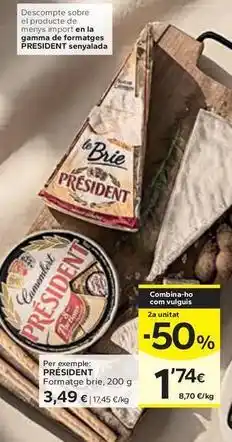 Caprabo Président - formatge brie oferta