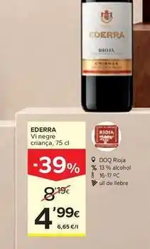 Caprabo Ederra - vi negre criança oferta