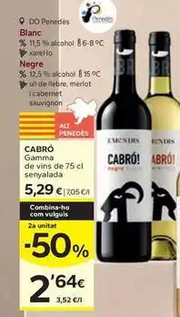 Caprabo Emendis - gamma de vins oferta