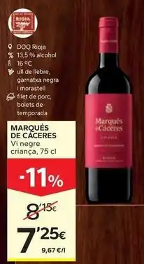 Caprabo Marqués cáceres - marques de caceres oferta