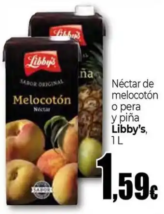Libby's nectar de melocotón o pera y piña