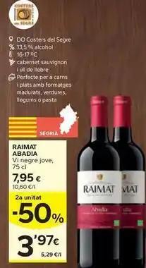 Caprabo Segre - vi negre jove oferta