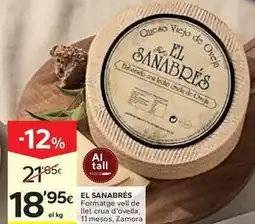 Caprabo Formatge vell de llet crua d'ovella oferta