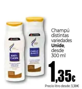 Unide champú distintas variedades