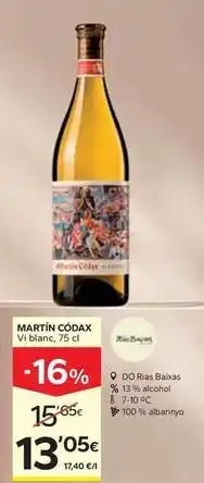 Caprabo Martín códax - vi blanc oferta