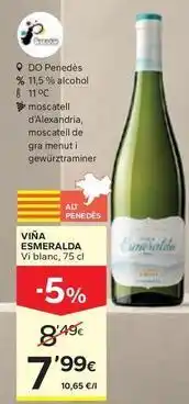 Caprabo Viña esmeralda oferta