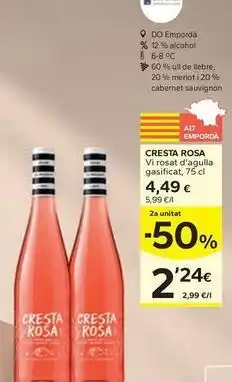 Caprabo Cresta rosa - vi rosa d'aquilla gashicat oferta