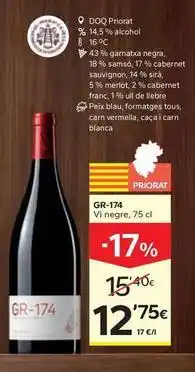Caprabo Tous - vi negre oferta