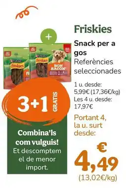 TiendAnimal Friskies - snack per a gos oferta