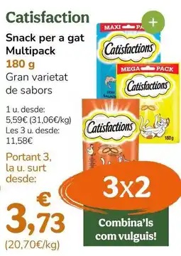 TiendAnimal Catisfactions - snack per a gat multipack oferta