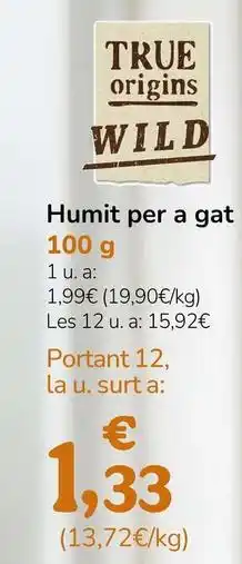 TiendAnimal Origins - humit per a gat oferta