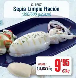 Abordo Sepia limpia racion oferta