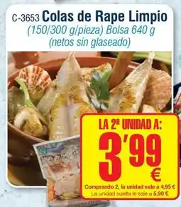 Abordo Colas de rape limpio oferta
