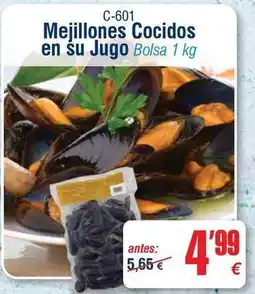 Abordo Mejillones cocidos en su jugo oferta