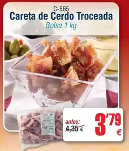 Abordo Careta de cerdo troceada oferta