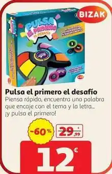 Alcampo Bizak - pulsa el primero el desafio oferta
