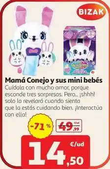 Alcampo Bizak - mamá conejo y sus mini bebes oferta