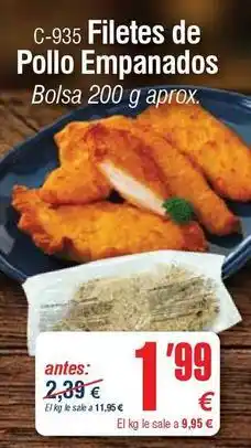 Abordo Filetes de pollo empanados oferta
