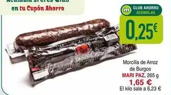 Marcilla - morcilla de arroz de burgos
