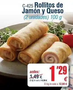 Abordo Rollitos de jamon y queso oferta
