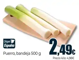 Unide Supermercados Puerro, bandeja oferta