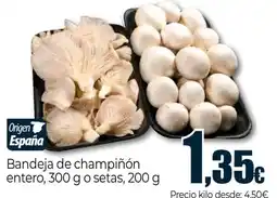 Unide Supermercados Bandeja de champiñón entero o setas oferta