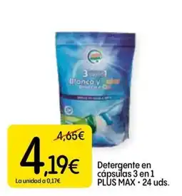 Dialprix Plus Max detergente en cápsulas 3 en 1 oferta