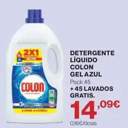 Hipercor Colon detergente liquido gel azul oferta